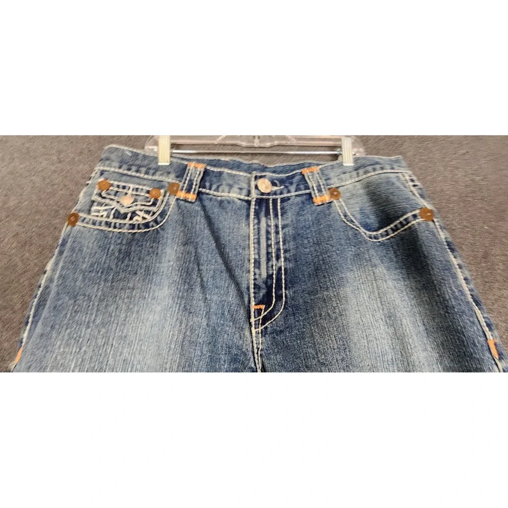 True Religion Bobby Super T Jeans Mens 38x34‎ Straight Leg Light Wash USA